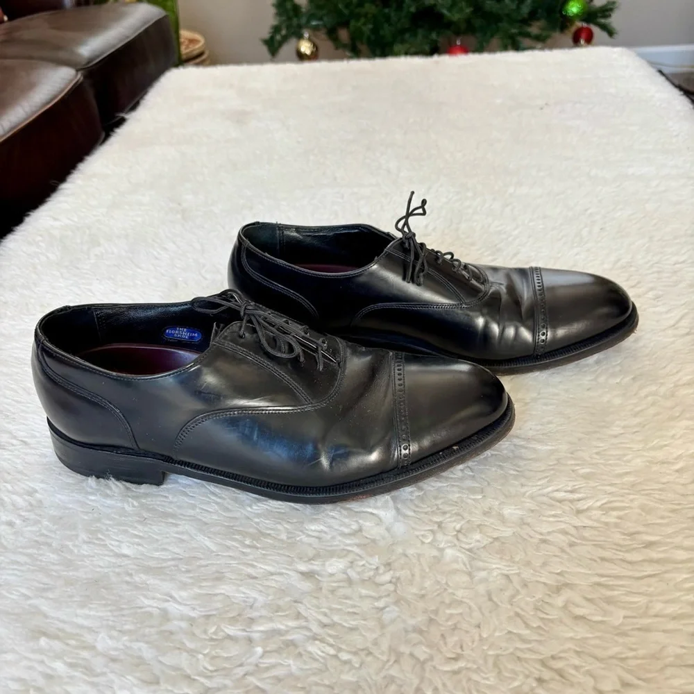 Florsheim Black Leather Oxford Men’s Shoes size 8 D